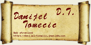 Danijel Tomecić vizit kartica